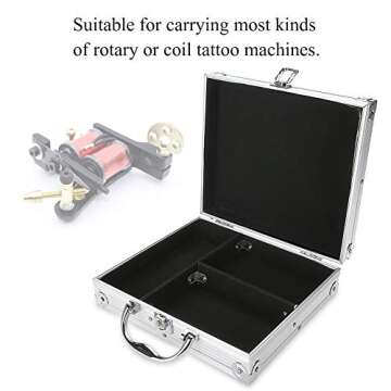 TMISHION Multi-functional Aluminum Tattoo Machine Storage Box