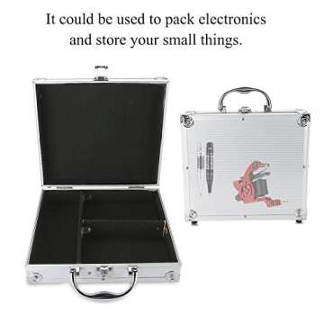 TMISHION Multi-functional Aluminum Tattoo Machine Storage Box