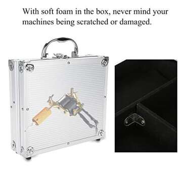 TMISHION Multi-functional Aluminum Tattoo Machine Storage Box