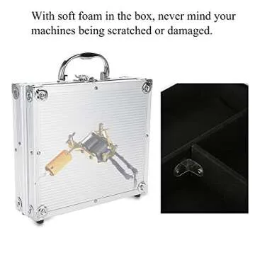 TMISHION Multi-functional Aluminum Tattoo Machine Storage Box