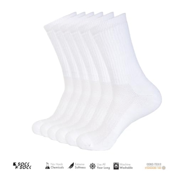 1SOCK2SOCK Athletic Performance Crew Socks - Unisex Comfort