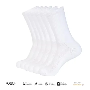 1SOCK2SOCK Athletic Performance Crew Socks - Unisex Comfort