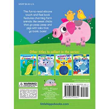Funny Farm Animals - Silicone Touch and Feel Board Book - Sensory Board Book
