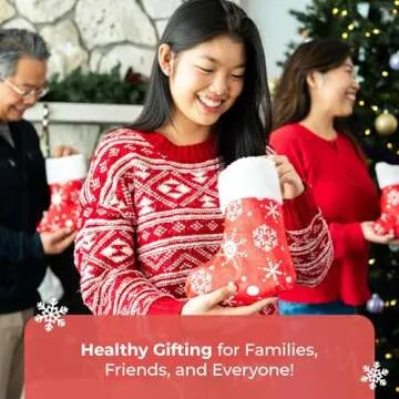 Organic Prefilled Christmas Stockings : Stockings Stuffer with Variety Options of Fruits, Bars, Cookies, and Chips - Ideal Food Gift Snacks for Families, College Students, Adults, Men, Women and Kids