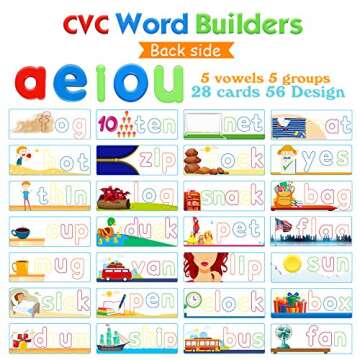 SpringFlower See & Spell Matching Letter Toy,Learning Educational Toy For 3 4 5 6 Years Old Boys And Girls,Preschool Learning Activities,Shape & Color Recognition Game,Cvc Word Builders For Kids,80Pcs