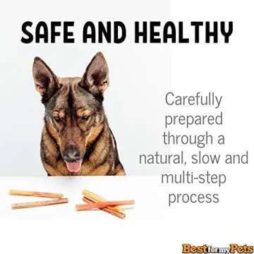 Best For My Pets Tripe Sticks for Dogs (5-Inch, 6-Ounce) Great for Puppies, Senior and Small Dogs All-Natural Rawhide-Free Dog Treats Bladder Sticks Chews