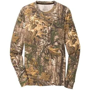 Joe's USA 100% Cotton Pocket Long Sleeve Tee Camouflage Hunting Shirts |Small