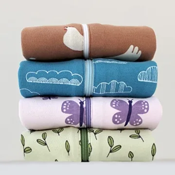 Organic '2-Way' Zip Romper for Babies - Chickens Design