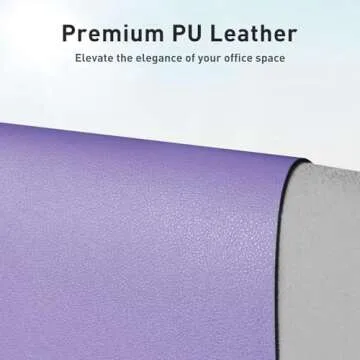 Aothia Leather Desk Pad Protector, Mouse Pad, Office Desk Mat, Non-Slip PU Leather Desk Blotter, Lap...