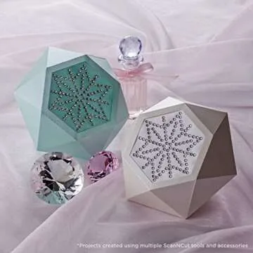 Brother ScanNCut Rhinestone Starter Kit CARSKIT1, Accessory Set with Template Sheets, Positioning Brush, 1,450 Gems and 100 Patterns, Hotfix for Crafts, Personalized Clothing and More