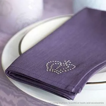 Brother ScanNCut Rhinestone Starter Kit CARSKIT1, Accessory Set with Template Sheets, Positioning Brush, 1,450 Gems and 100 Patterns, Hotfix for Crafts, Personalized Clothing and More