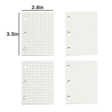 Mini Planner Inserts - 3-Ring Binder Paper Refill Sheets
