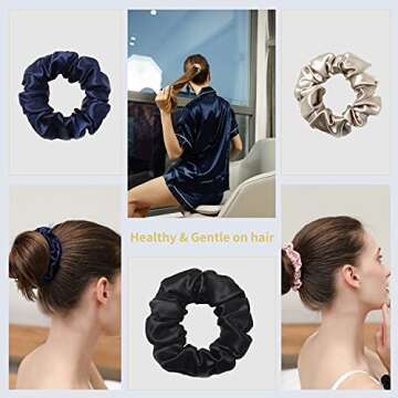 ZIMASILK 100% Mulberry Silk Hair Scrunchies – Luxurious Care for All Hair Types