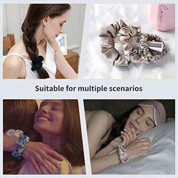 ZIMASILK 100% Mulberry Silk Hair Scrunchies - Best Quality for Women