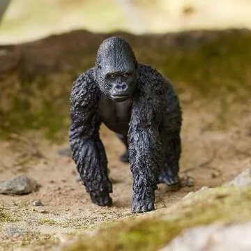 Schleich Wild Life Realistic Male Gorilla Animal Figurine - Authentic Detailed Wild Male Gorilla Toy for Boys and Girls Education Imagination and Play, Highly Durable Gift for Kids Ages 3+