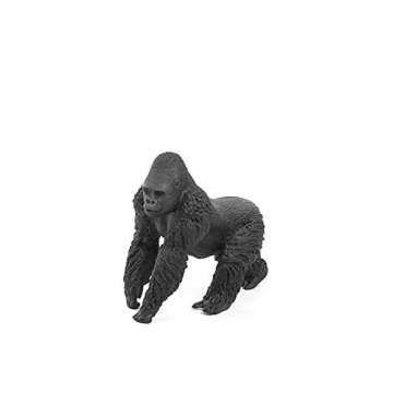 Schleich Wild Life Realistic Male Gorilla Animal Figurine - Authentic Detailed Wild Male Gorilla Toy for Boys and Girls Education Imagination and Play, Highly Durable Gift for Kids Ages 3+