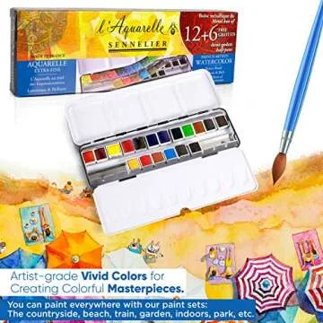 Sennelier 18 Colors Watercolor Set - Premium Art Supplies
