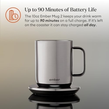 Ember Smart Mug 2 App-Controlled Heated Coffee Mug