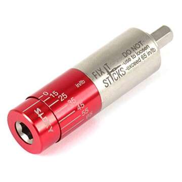 Fix It Sticks Tightening +/- 10% Accurate 15-65 inch-lbs All-In-One Torque Driver Tool Kit w/T-Way Wrench Bits Socket Adapters