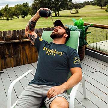 Grunt Style Whiskey Helps Men's T-Shirt (Midnight Navy, Large)