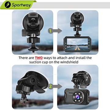 Sportway S30 Dash Cam Suction Mount with 10pcs Joints