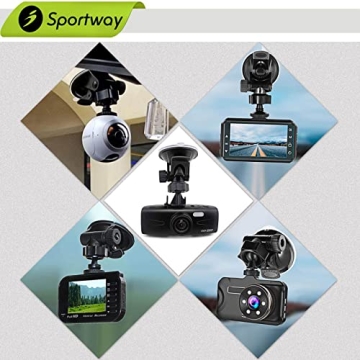 Sportway S30 Dash Cam Suction Mount with 10pcs Joints