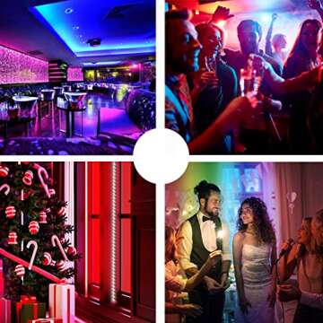 dalattin 32.8ft Led Strip Lights,RGB Led Lights for Bedroom Color Changing Light,Decoration for Bedroom Room Party,Halloween Decor with 44 Keys Remote,1 Roll of 32.8ft