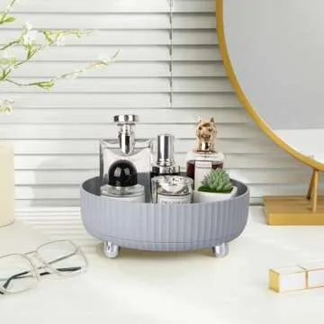 Anyoifax 360° Rotating Makeup Organizer Tray for Vanity