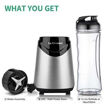 La Reveuse Personal Smoothies Blender - Portable 300 Watts