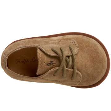 Ralph Lauren Layette baby boys Morgan Hard Sole (Infant/Toddler) oxford flats, Dirty Buck, 2 Infant M US