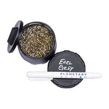 BruTrek CarGo Can, Stainless Steel Storage Container, Magnetic Bottom, Airscape Inner Lid Keeps Grounds Fresh, On The Go Store Herbs Coffee Spices Tea and More, Obsidian Black, 4 fl.oz