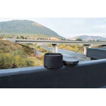 BruTrek CarGo Can, Stainless Steel Storage Container, Magnetic Bottom, Airscape Inner Lid Keeps Grounds Fresh, On The Go Store Herbs Coffee Spices Tea and More, Obsidian Black, 4 fl.oz