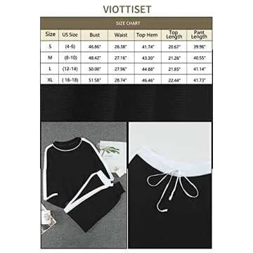 Viottiset Women's Knit Pullover Sweatsuit Set