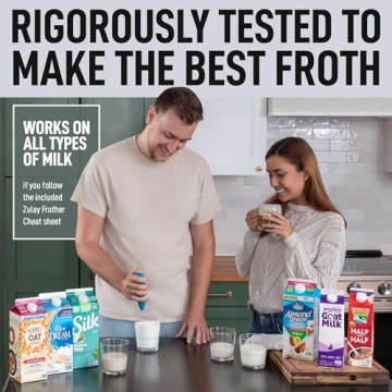 Zulay Milk Frother - Handheld Foam Maker for Lattes and More