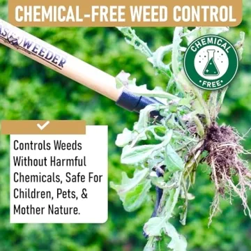 Grampa's Weeder - Stand Up Weed Puller Tool with Bamboo Handle