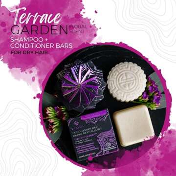 Viori Terrace Garden Conditioner Bar Made with Rice Water - Handcrafted All Natural Organic Conditioner