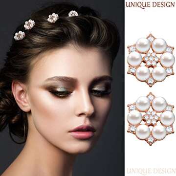 22 Pieces Pearl Rhinestone Embellishments for Crafts