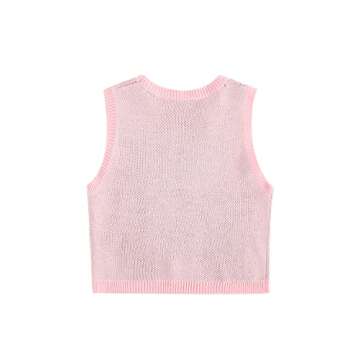 Floerns Cute Strawberry Sweater Vest Top for Women and Girls