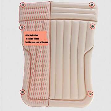 JLiuYi- Bed Car Mattress Camping Mattress for Car Sleeping Bed Travel Inflatable Mattress Air Bed for Car Universal SUV Extended Air Couch with Two Air Pillows (4)