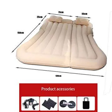 JLiuYi- Bed Car Mattress Camping Mattress for Car Sleeping Bed Travel Inflatable Mattress Air Bed for Car Universal SUV Extended Air Couch with Two Air Pillows (4)