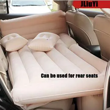 JLiuYi- Bed Car Mattress Camping Mattress for Car Sleeping Bed Travel Inflatable Mattress Air Bed for Car Universal SUV Extended Air Couch with Two Air Pillows (4)
