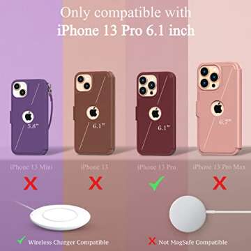 LUPA Legacy iPhone 13 Pro Wallet Case - Case with Card Holder - [Slim + Durable] for Women and Men - iPhone 13 Pro Flip Cell Phone case - Faux Leather - Folio Cover - Desert Sky