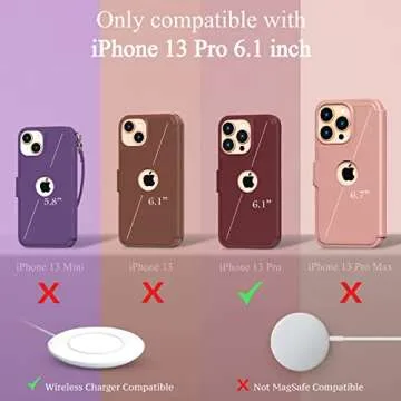 LUPA Legacy iPhone 13 Pro Wallet Case - Case with Card Holder - [Slim + Durable] for Women and Men - iPhone 13 Pro Flip Cell Phone case - Faux Leather - Folio Cover - Desert Sky