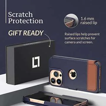 LUPA Legacy iPhone 13 Pro Wallet Case - Case with Card Holder - [Slim + Durable] for Women and Men - iPhone 13 Pro Flip Cell Phone case - Faux Leather - Folio Cover - Desert Sky