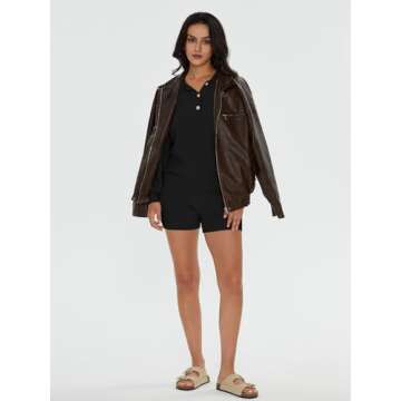 DEEP SELF 2 Piece Sweater Sets for Women Comfy Knitted Pullover Tops and Shorts Outfits Set Casual Long Sleeve Cozy Lounge Wear Black