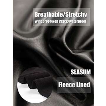 SEASUM Women's Faux Leather Leggings Pants PU Elastic Shaping Hip Push Up Black Sexy Stretchy High Waisted Tights XL