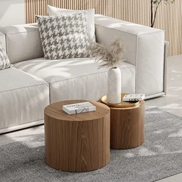 Homtique Nesting Coffee Table Set - Modern Style & No Assembly