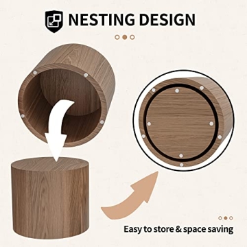 Homtique Nesting Coffee Table Set - Modern Style & No Assembly