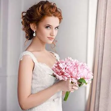 Rocinha Artificial Peony Flowers with Vase Decoration