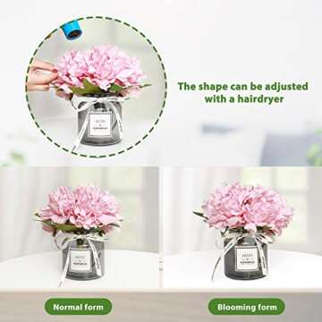 Rocinha Artificial Peony Flowers with Vase Decoration